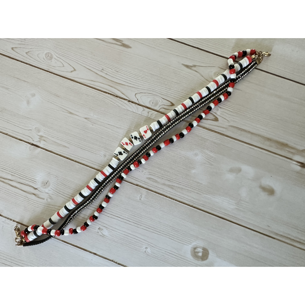Western Poker Multi‑Strand Hat Chain