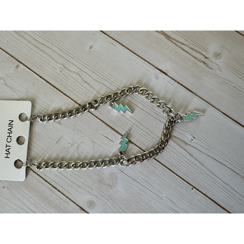 Lightning Charm Curb Hat Chain