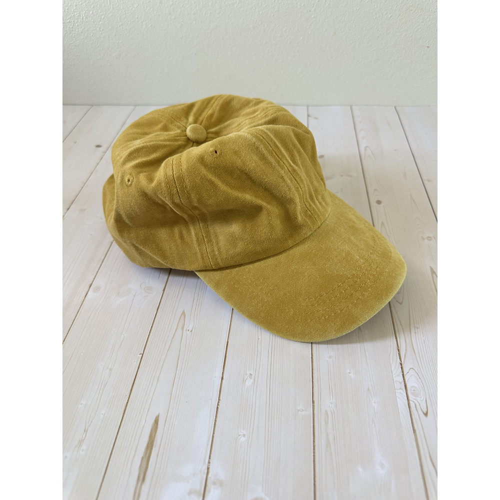 Washed Cotton Dad Hat – Mustard - Front
