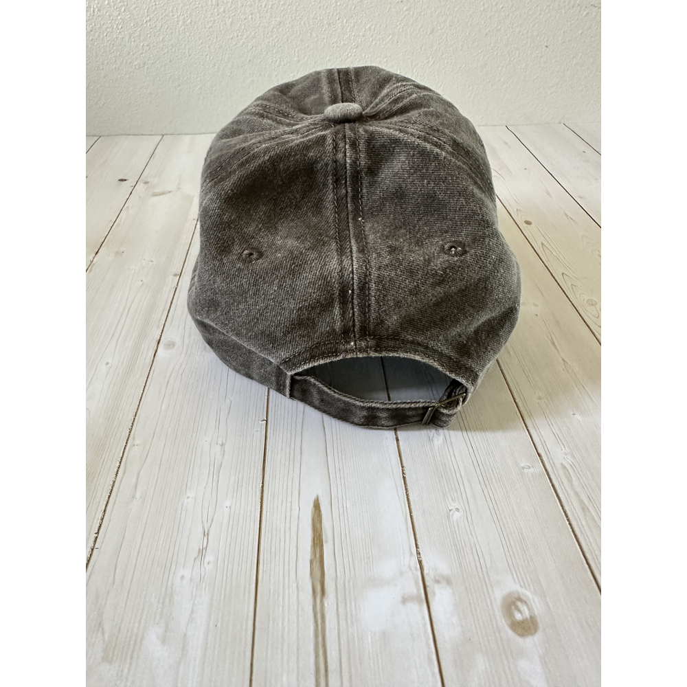 Washed Cotton Dad Hat – Grey - Back