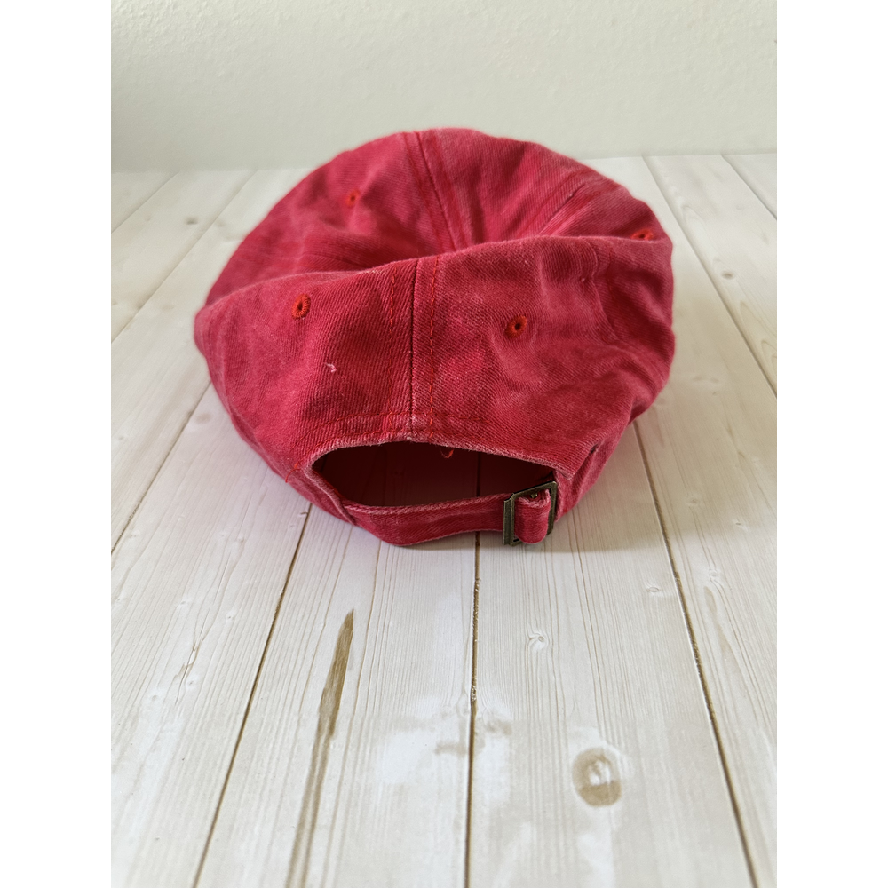 Washed Cotton Dad Hat – Wine - Back