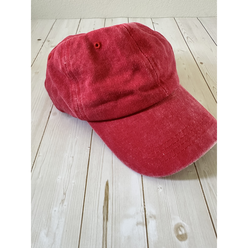 Washed Cotton Dad Hat – Wine - Front