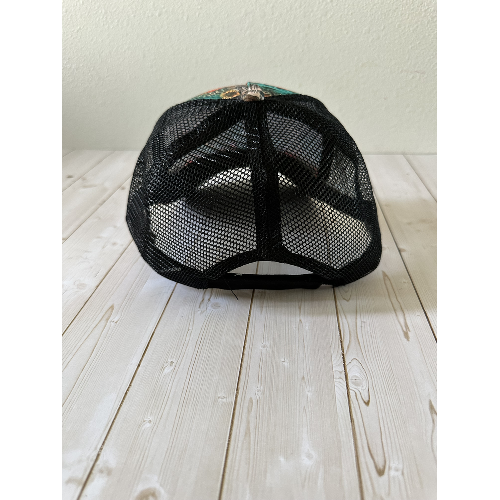 Western Skull Trucker Hat-blank