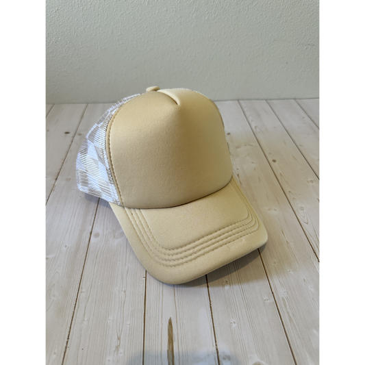 Stitchback Trucker – Khaki/White - Front