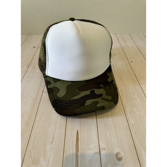 Stitchback Trucker – Camo/White - Front