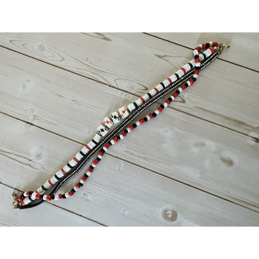 Western Poker Multi‑Strand Hat Chain