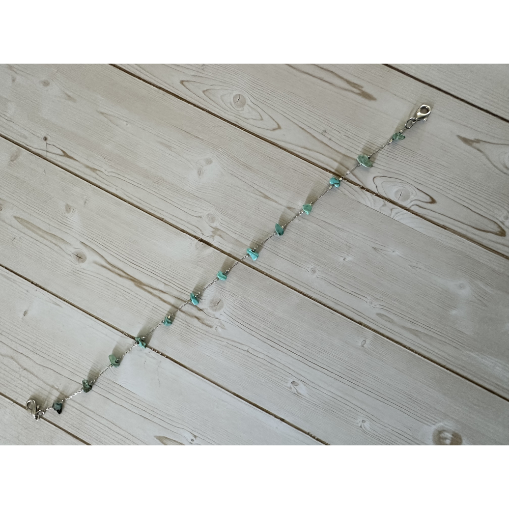 Turquoise Chip Dainty Hat Chain