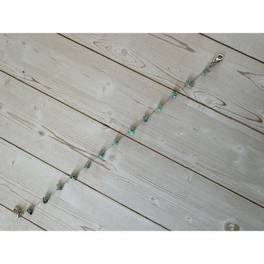 Turquoise Chip Dainty Hat Chain