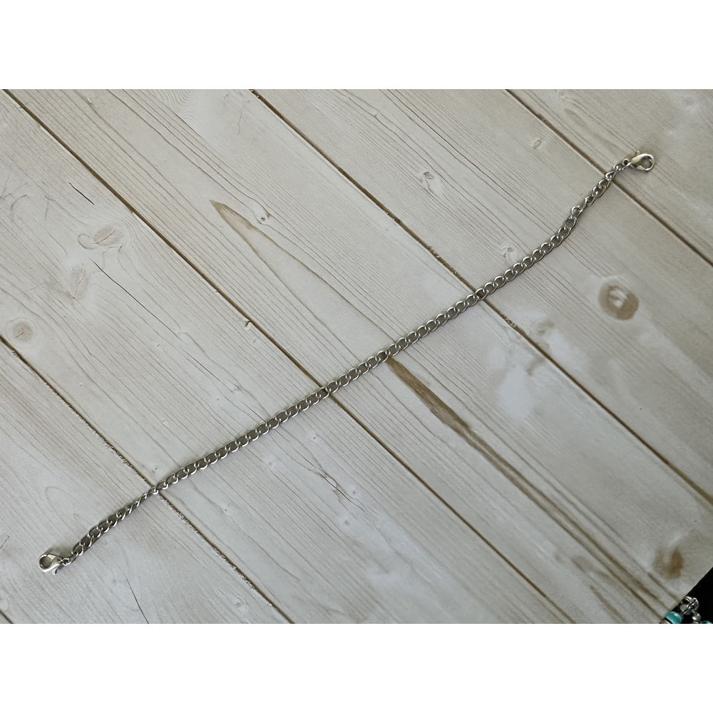 Silver Curb Hat Chain