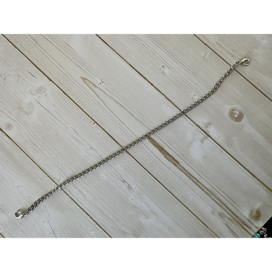 Silver Curb Hat Chain