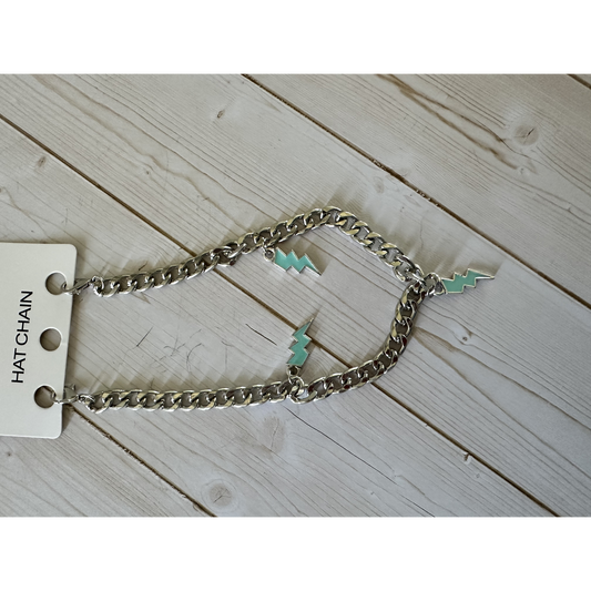 Lightning Charm Curb Hat Chain