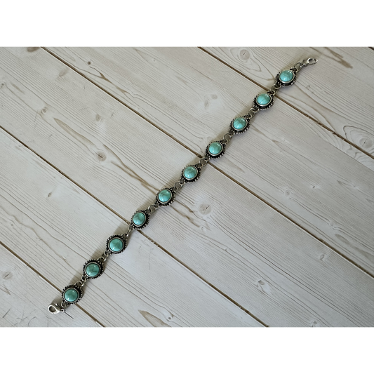 Turquoise Concho Link Hat Chain