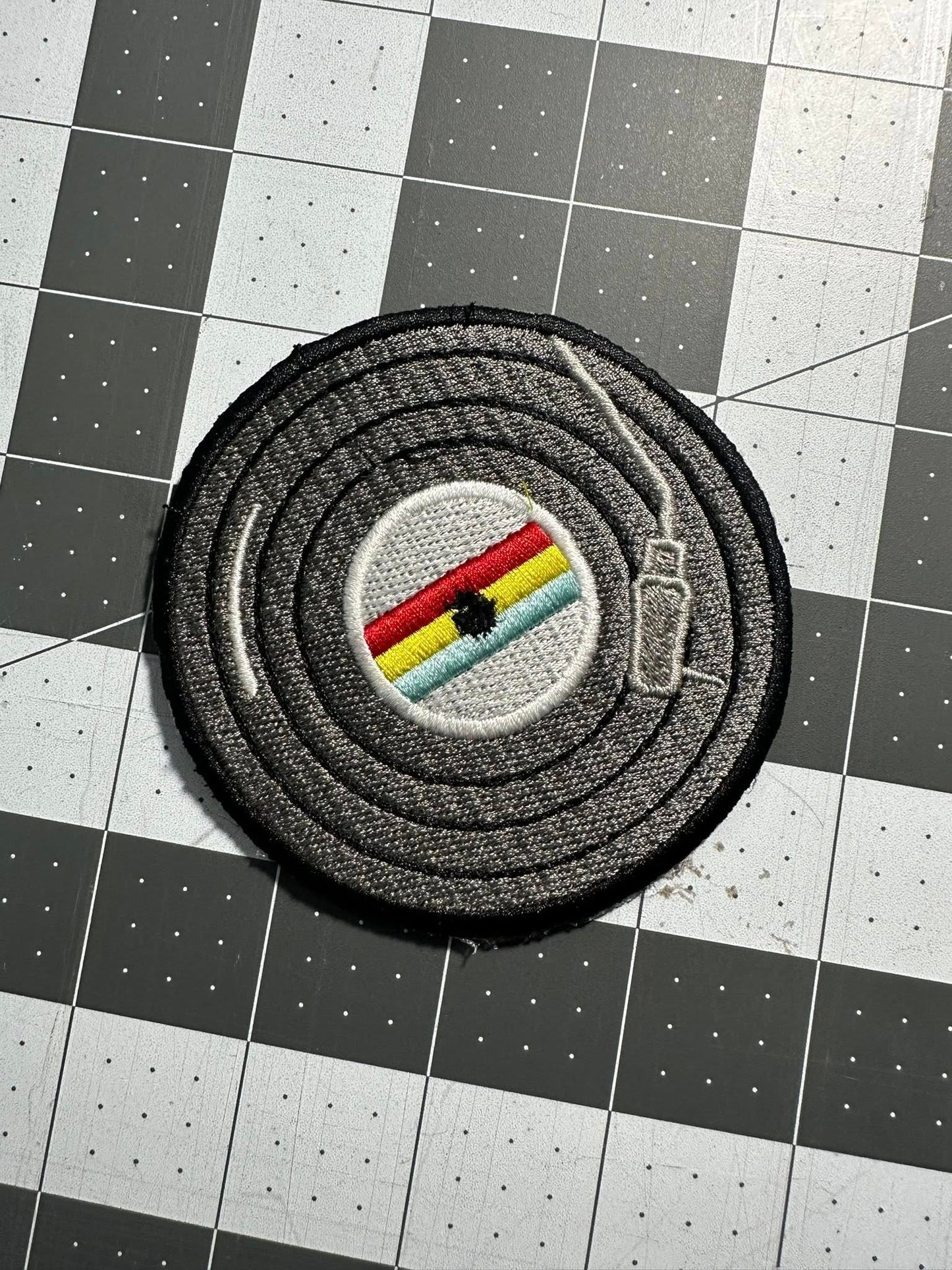 🎶 Retro Record Patch – Spin It, Stitch It