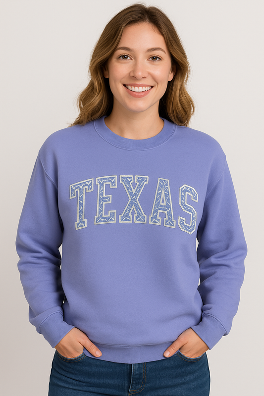 Lone Star Classic Crewneck – TEXAS Bold & Stitched Proud